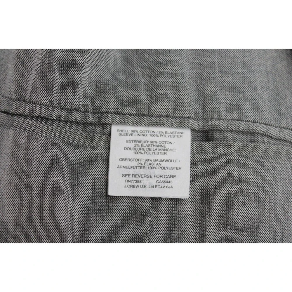 J. Crew Ludlow Men's Unstructured Sport Coat Size 42R Cotton Blend Gray EUC